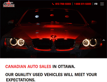 Tablet Screenshot of canadianautosales.info